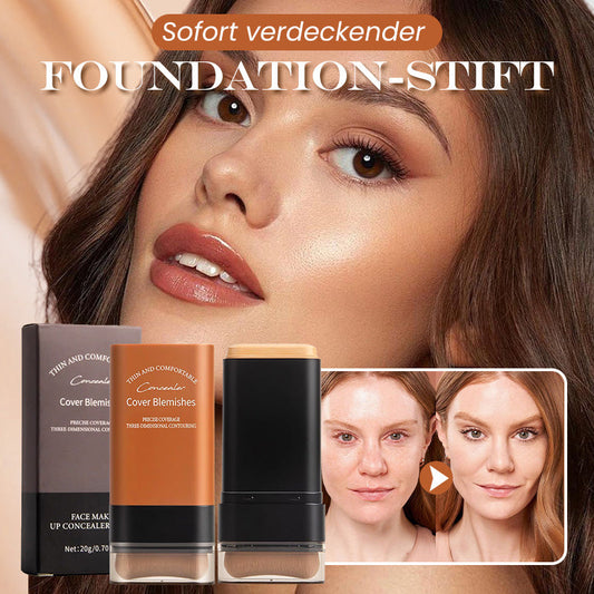 🎁Kaufen Sie 1 und erhalten Sie 1 gratis 💕Sofort verdeckender Foundation-Stift mit integriertem Pinsel