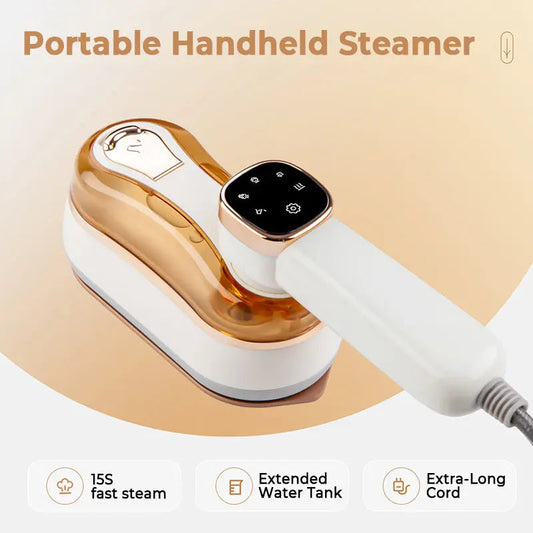 🏡 Professioneller Handdampfer für Kleidung – Knitterfrei in Sekunden! 180° drehbar, sicher & ultra-tragbar ✨