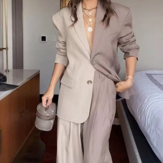 🎊Christmas sale -49% Off🎊Women's Two-tone Loose Fit Suit