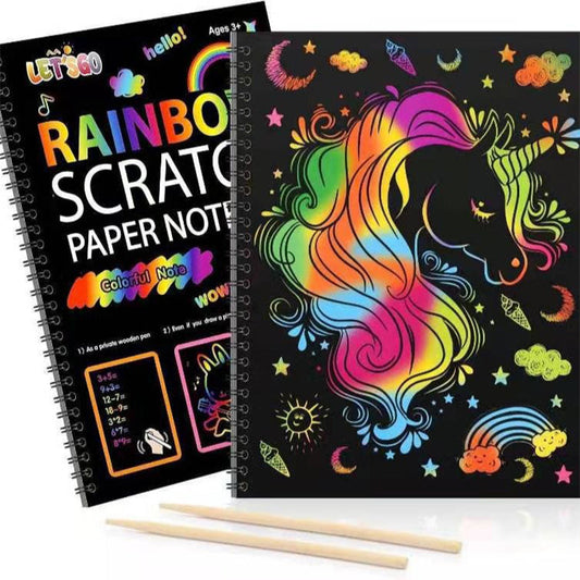 🎁Black-Friday-Mega-Angebot – 50 % Rabatt!🎨📓 Kreatives Regenbogen-Kratzbild-Notizbuch🌈✨