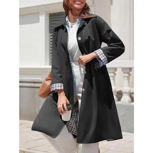 Einreihiger Trenchcoat mit Hemdkragen für Damen