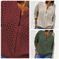 🔥2025 HOT SALE🔥Lässige Damen Strickjacke mit Reißverschluss und hohlem Design👗