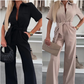🌟2025 Neu Frauen Jumpsuits mit Gürtel und Knopfleiste
