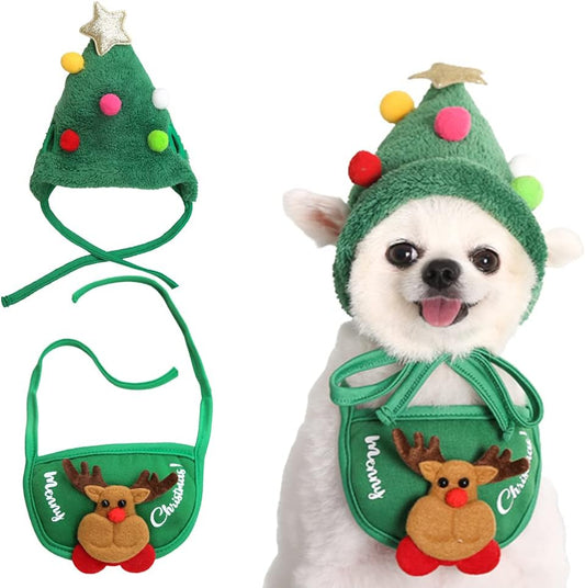 🔥Weihnachtsverkauf 50% Rabatt🎄🎅Entzückende Weihnachtsbaum-Pompon-Mütze🐶🐱