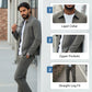Herren 2-teiliges Freizeit-Set in Unifarben für Herbst und Winter (Jacke + Hose)