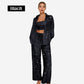💕2025 HEISSER VERKAUF💐Paillettenblazer und weite Hose für Damen (3-teiliges Set)