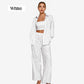 💕2025 HEISSER VERKAUF💐Paillettenblazer und weite Hose für Damen (3-teiliges Set)
