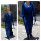 Glänzendes, fließendes, einfarbiges, bodenlanges Kleid für Damen