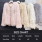 Flauschige kurze Jacke mit Knopfleiste für Damen