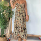 🌺Frühling Vorverkauf 50% Rabatt🍃Sexy langes Kleid mit Spaghettiträgern und Blumenmuster für Damen