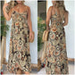🌺Frühling Vorverkauf 50% Rabatt🍃Sexy langes Kleid mit Spaghettiträgern und Blumenmuster für Damen