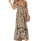 🌺Frühling Vorverkauf 50% Rabatt🍃Sexy langes Kleid mit Spaghettiträgern und Blumenmuster für Damen