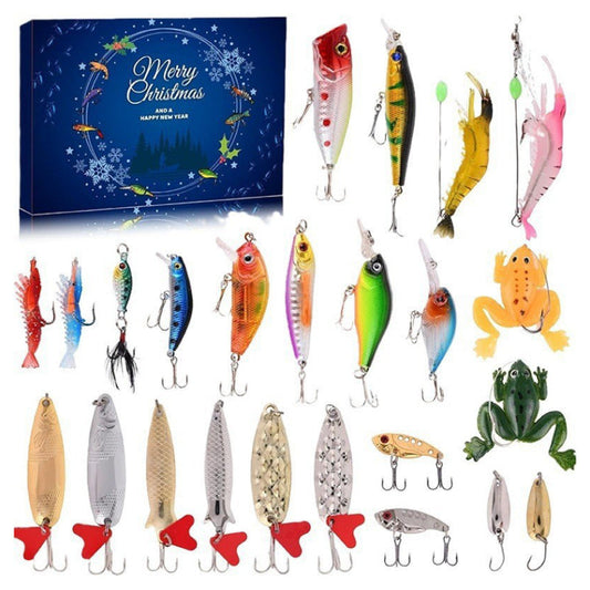🎉🥰24-Tägiges Weihnachts-Advents-Set mit Angelzubehör🎄