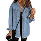 Damen-Jeansjacke mit zerrissenen Kanten