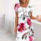 🔥 SOMMER-SALE: 50% RABATT! 🔥Kaskadenkleid mit Blumenmuster und mehreren Pflanzen