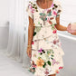 🔥 SOMMER-SALE: 50% RABATT! 🔥Kaskadenkleid mit Blumenmuster und mehreren Pflanzen