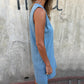 💖👗Damen ärmelloses Kleid mit V-Ausschnitt und Knopfleiste