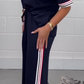 🌸Was soll ich morgen anziehen?🥰Kurzärmeliges T-Shirt mit Seitenstreifen und Jogginghose mit weitem Bein