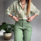 ⏳Begrenzte Zeit 50% Rabatt💥2-teiliges Set aus bedrucktem Hemd und Hose mit Knöpfen für Damen