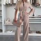 🌟2025 Neu Frauen Jumpsuits mit Gürtel und Knopfleiste