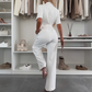 🌟2025 Neu Frauen Jumpsuits mit Gürtel und Knopfleiste