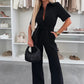 🌟2025 Neu Frauen Jumpsuits mit Gürtel und Knopfleiste
