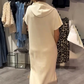 🌸💐Damenkleid mit kurzen Ärmeln und Kapuze🚀Kostenlosen Versand🚀