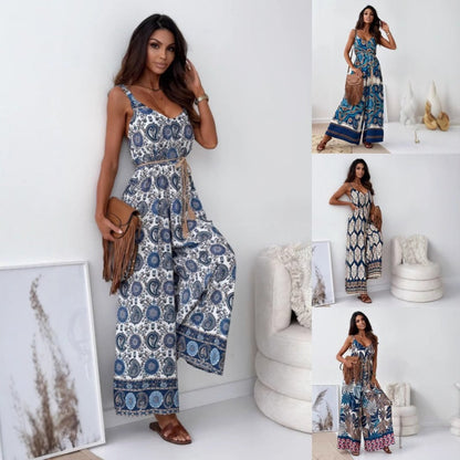 🌸Zeitlich begrenzt 50% RABATT🌸Trendiger rückenfreier Jumpsuit für Damen mit Quastengürtel🔥