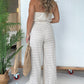 👒🤩Sommer Einfacher gestreifter trägerloser Overall mit weitem Bein