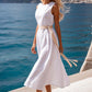 🔥【Sommersale】Elegantes Maxikleid mit Gürtel - Atmungsaktiv & Figurbetont