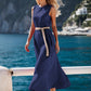 🔥【Sommersale】Elegantes Maxikleid mit Gürtel - Atmungsaktiv & Figurbetont