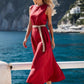🔥【Sommersale】Elegantes Maxikleid mit Gürtel - Atmungsaktiv & Figurbetont