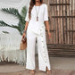 🌸Große Preisreduzierung🌸 Asymmetrisches Top mit weiter Hose – Zweiteiliges Damen-Outfit für Beruf und Freizeit