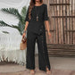 🌸Große Preisreduzierung🌸 Asymmetrisches Top mit weiter Hose – Zweiteiliges Damen-Outfit für Beruf und Freizeit