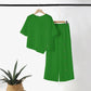 🌸Große Preisreduzierung🌸 Asymmetrisches Top mit weiter Hose – Zweiteiliges Damen-Outfit für Beruf und Freizeit
