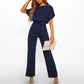 Jumpsuit mit hoher Taille und weitem Bein für Damen