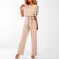 Jumpsuit mit hoher Taille und weitem Bein für Damen