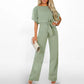 Jumpsuit mit hoher Taille und weitem Bein für Damen