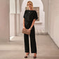 Jumpsuit mit hoher Taille und weitem Bein für Damen