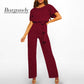 Jumpsuit mit hoher Taille und weitem Bein für Damen