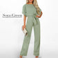 Jumpsuit mit hoher Taille und weitem Bein für Damen