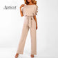 Jumpsuit mit hoher Taille und weitem Bein für Damen