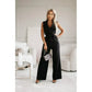 ☀️Frauen ärmelloser V-Ausschnitt Solid Jumpsuit🕊️