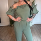 ✨2025 Neues Design🌸Schulterfreier Jumpsuit mit Volants