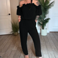✨2025 Neues Design🌸Schulterfreier Jumpsuit mit Volants