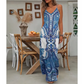 👗Ärmelloses Maxikleid mit V-Ausschnitt und Retro-Print für Damen