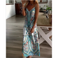 👗Ärmelloses Maxikleid mit V-Ausschnitt und Retro-Print für Damen