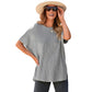 🌸💐Kurzärmliges Stricktop in lockerer Passform für Damen