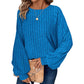 Rippstrick-Pullover mit lockerer Passform für Damen