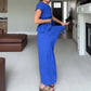 Damen-Zweiteiler: Gesmokte Bluse & Hose mit weitem Bein